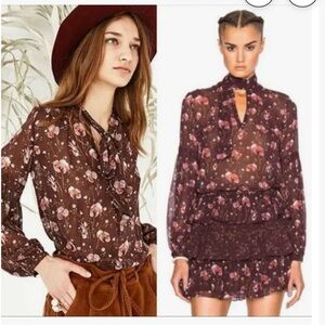 Ulla Johnson - Mimi Floral Blouse- 100% Silk- 2
